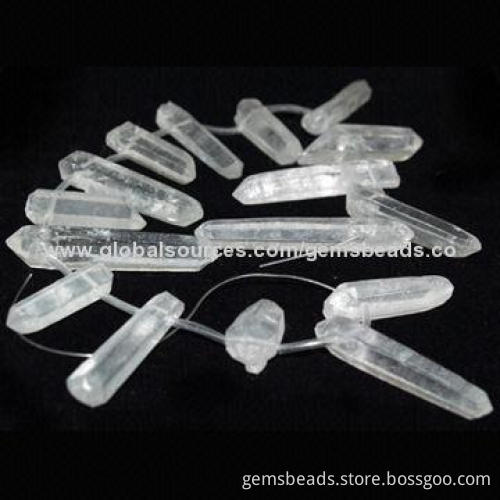 Crystal Rough Point Necklace, 25-35mm Size